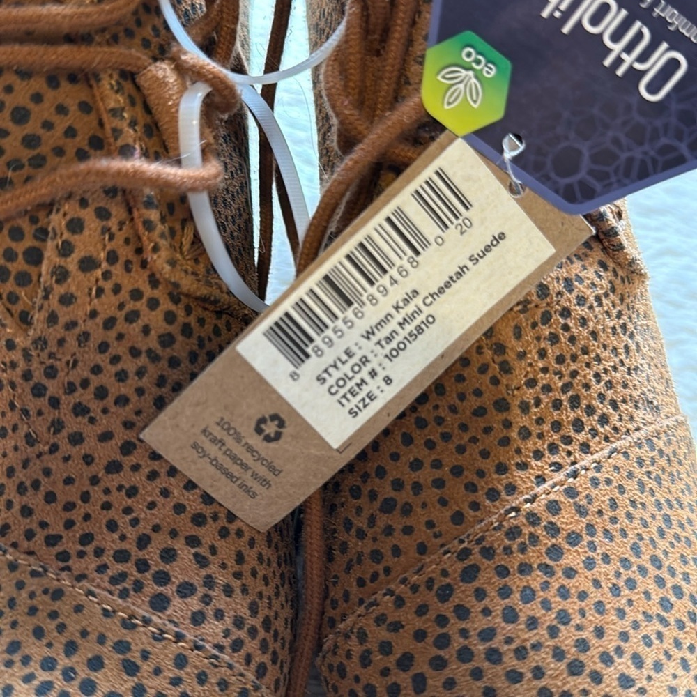 nwt TOMS Kala Wedge Bootie in Tan Mini Cheetah Suede size 8 - Picture 6 of 6